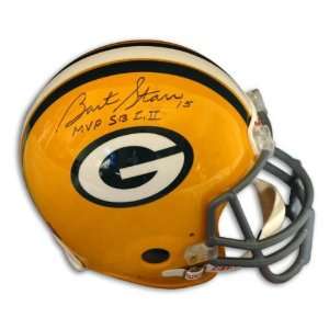 Autographed Bart Starr Green Bay Packers Autographed Pro Helmet With 
