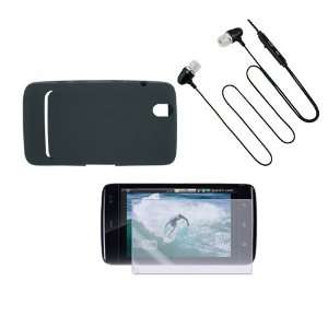   Silicone Skin Cover + Screen Protector with 3.5mm Black Bullet Headset