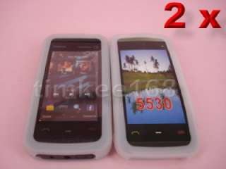 White Silicone Skin Soft Case Cover for Nokia 5530