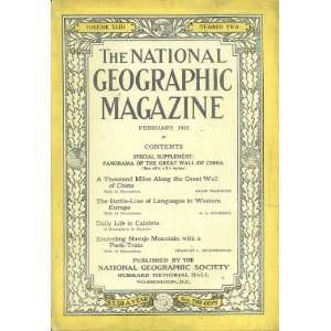  National Geographic Feb 1923 GREAT WALL OF CHINA/NAVAJO 