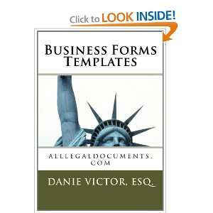  Business Froms Templates (9781456599461): Danie Victor Esq 