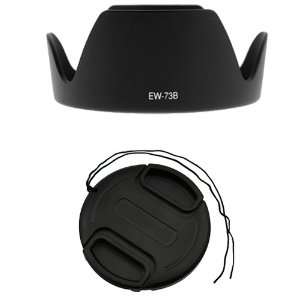 Flower Lens Hood + Camera Snap on Cover Lens Cap with Strap for Canon 