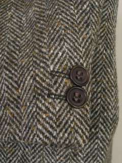   Tweed Sport Coat Speckled Brown Herringbone Vintage 40L Ireland  