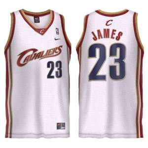 Nike Cleveland Cavaliers #23 LeBron James White Swingman Jersey 