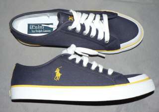 Polo Ralph Lauren Chancery shoes mens trainers new blue yellow 