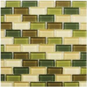  Shimmer Blends 1 x 2 Glossy Mosaic in Foliage