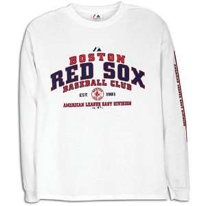  Red Sox Majestic Mens Fan Club L/S Tee: Sports & Outdoors