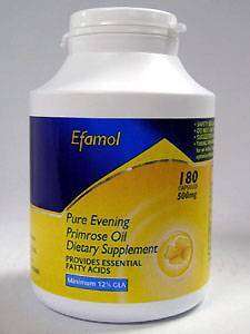 PURE EVENING PRIMROSE OIL by EFAMOL 500 mg, 180 gels  