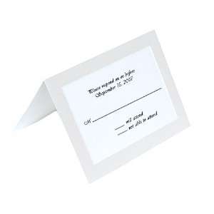   Response Card Bevel Edge White Pearl (50 Pack): Arts, Crafts & Sewing