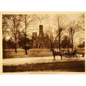 : 1917 Photogravure Smithsonian Institute Castle Building Washington 