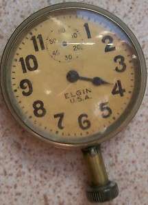Elgin vintage Old Car Clock 49 mm. to restore or parts  