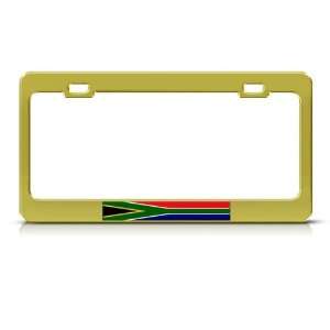 South Africa African Flag Country Metal License Plate Frame Tag Holder