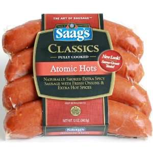 Saags Atomic Hots Hot Links Sausage 12 Oz Pkg  Grocery 