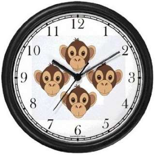  Four Monkeys (Heads)   Monkey Cartoon   JP Animal Wall 