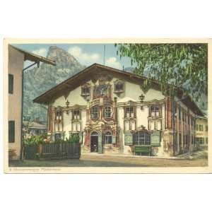   Vintage Postcard   Pilatushaus   Oberammergau Germany 