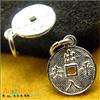 925 Sterling Silver Safe Trip Coin Charm Pendant SMG148  