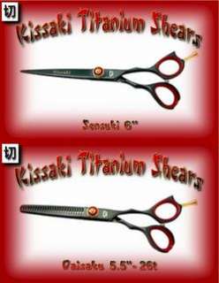 Kissaki Pro Hair Black Titanium 6 & 26t Shears Combo  