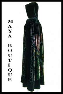 Cloak Burnout Velvet Opera Cape Coat Art Nouveau Design  