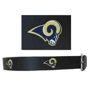  Embossed NFL Leather Belt   St. Louis Rams: Sports 