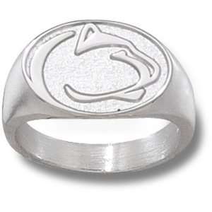 Penn State University Lion Head 1/2 Ring Sz 10 (Silver):  