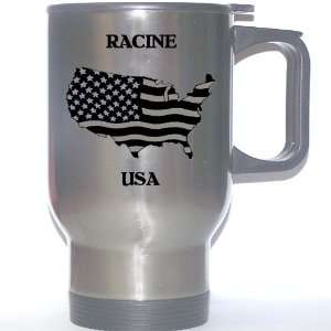  US Flag   Racine, Wisconsin (WI) Stainless Steel Mug 