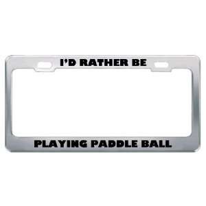   Playing Paddle Ball Metal License Plate Frame Tag Holder: Automotive