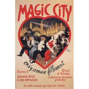    MAGIC CITY FRANCE FRENCH VINTAGE POSTER REPRO