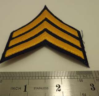 Collectible Sergeant Stripe Chevron Military Rank Badge Patch  