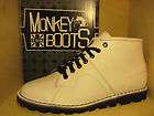 TUK Monkey Boots white leather A7909