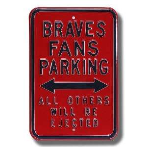  MLB Atlanta Braves Red Parking Sign