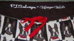   Salvage Boxy Boston Terrier Dog Print Pajama Set Size Medium  