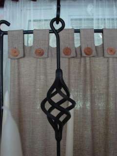 Black Wrought Iron 6 Arm Candle Chandelier BC USA Made  