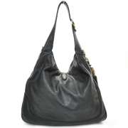 GUCCI Leather NEW JACKIE Hobo Bag Purse Tote Black GG  