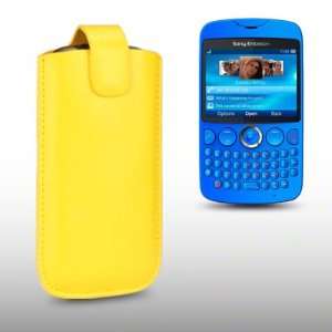  SONY ERICSSON TXT YELLOW PU LEATHER CASE, BY CELLAPOD 