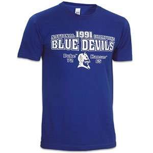  Duke Blue Devils NCAA 1991 Short Sleeve T Shirt Sports 