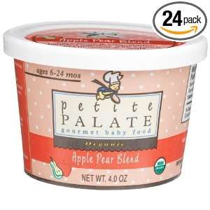Petite Palate Organic Apple Pear Blend Baby Food, 4 Ounce Paper Cup 