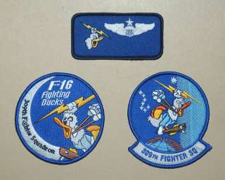 USAF patches set 309th fighter sq. & name tag  