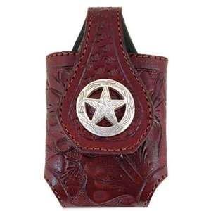  American West Mahogany Oakleaf Western Leather Cell Phone 