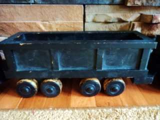 Vintage Folk Art Wooden Train Set 5ft + long Handcrafted Wood 4 4 0 
