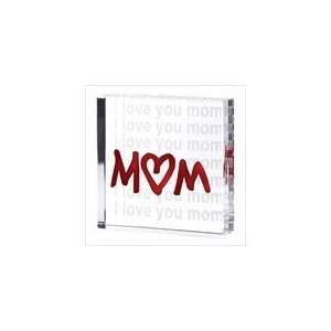 Love You Mom Glass Cube 