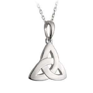   Silver Small Trinity Knot Pendant Necklace   Made in Ireland: Jewelry