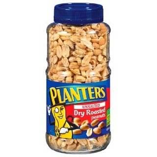 Planters Cocktail Peanuts, Unsalted, 16 Ounce Packages (Pack of 6 