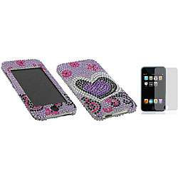 Apple iPod Touch 2nd/3rd Gen Purple Love Rhinestone Case  Overstock 
