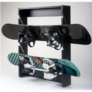  Snowboard Rack, 4 Slot, Wall Mount, Midnight Design 