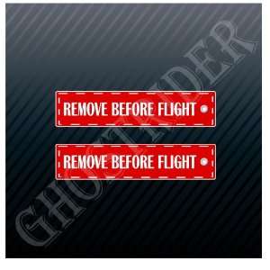  Remove Before Flight Safety Warning Car Sticker Decal Set 