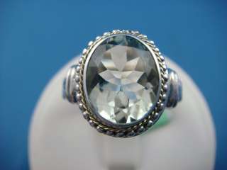   COLLECTION 18K GOLD AND STERLING SILVER GREEN AMETHYST RING  