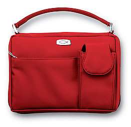   Red with Exterior Pockets Large Book & Bible Cover  
