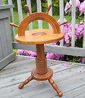 ANTIQUE CARVED WOOD ROPE SHIP WHEEL SMOKING STAND TABLE