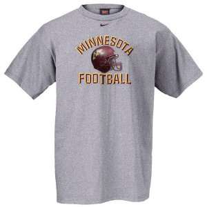 Nike Minnesota Golden Gophers Grey Football Helmet T shirt:  