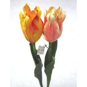  12 Peach Colored French Tulip Spray Silk Flowers 29